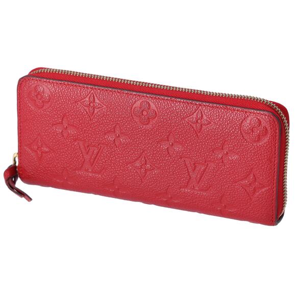 Louis Vuitton Clemence Zippy Wallet Empreinte Monogram Cerise Red Leather - Picture 3 of 9